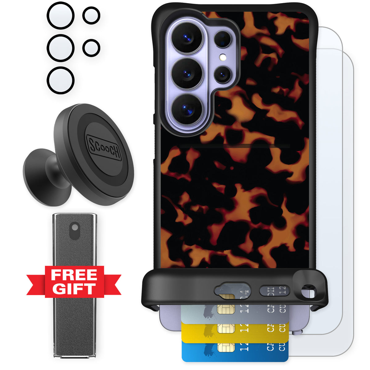 Scooch Wingmate Tortoise Shell for Galaxy S26 Ultra — Defender Bundle