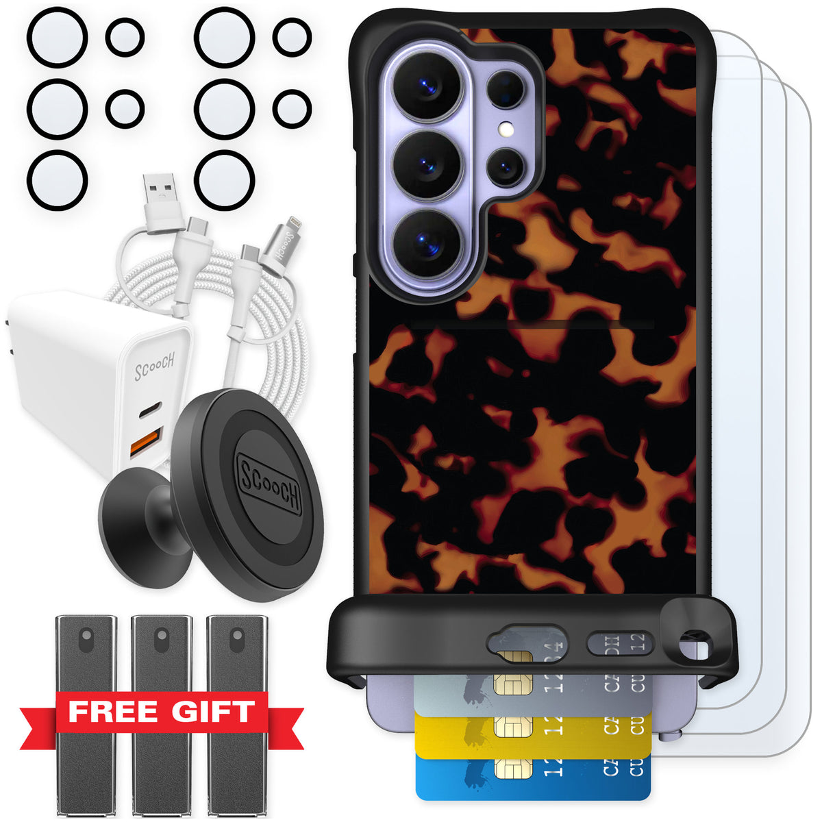 Scooch Wingmate Tortoise Shell for Galaxy S26 Ultra — Ultimate Bundle
