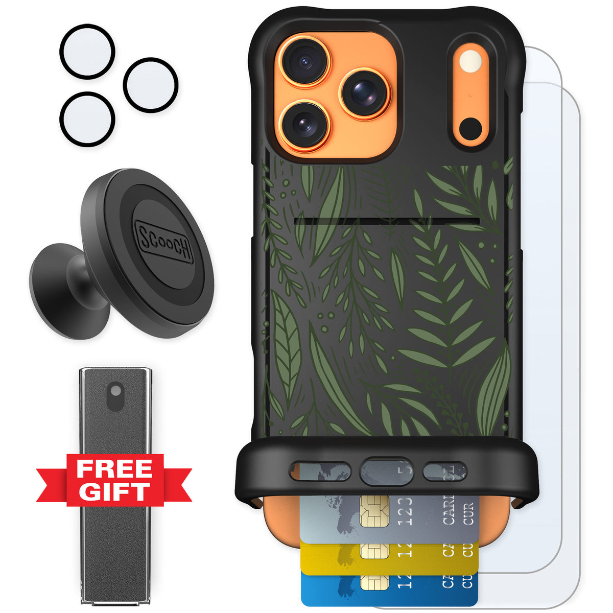 Scooch Wingmate Willow Garden for iPhone 17 Pro Max — Defender Bundle
