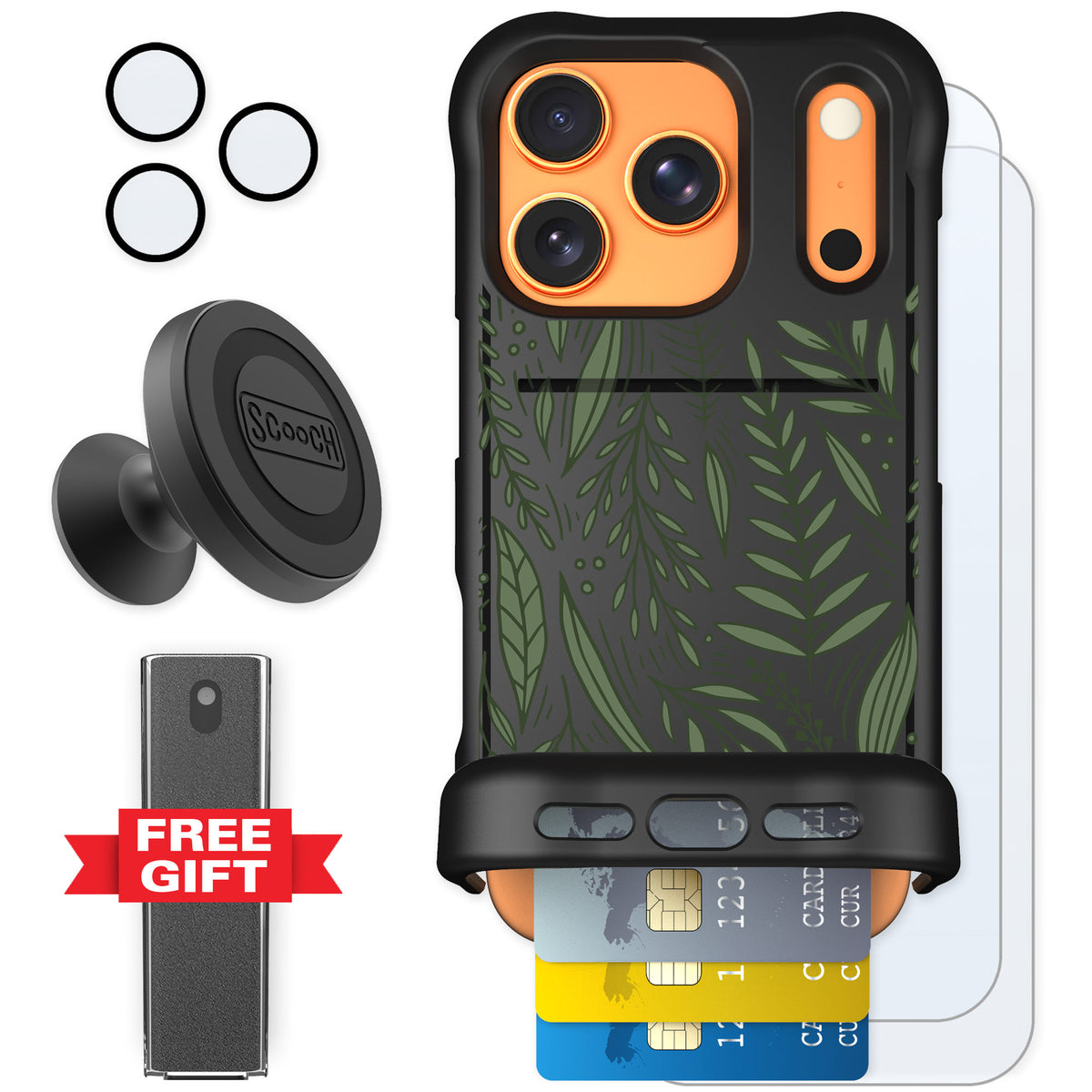Scooch Wingmate Willow Garden for iPhone 17 Pro — Defender Bundle