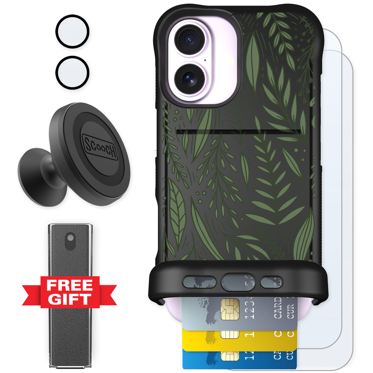 Scooch Wingmate Willow Garden for iPhone 17 — Defender Bundle