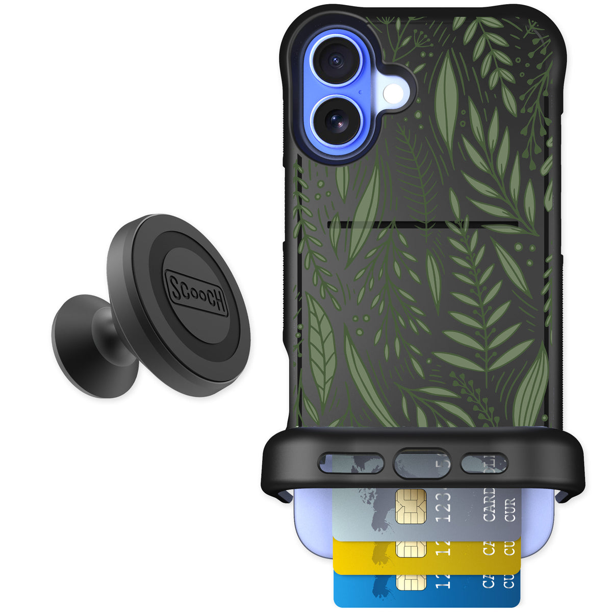 Scooch Wingmate Willow Garden for iPhone 16 Plus — Starter Bundle