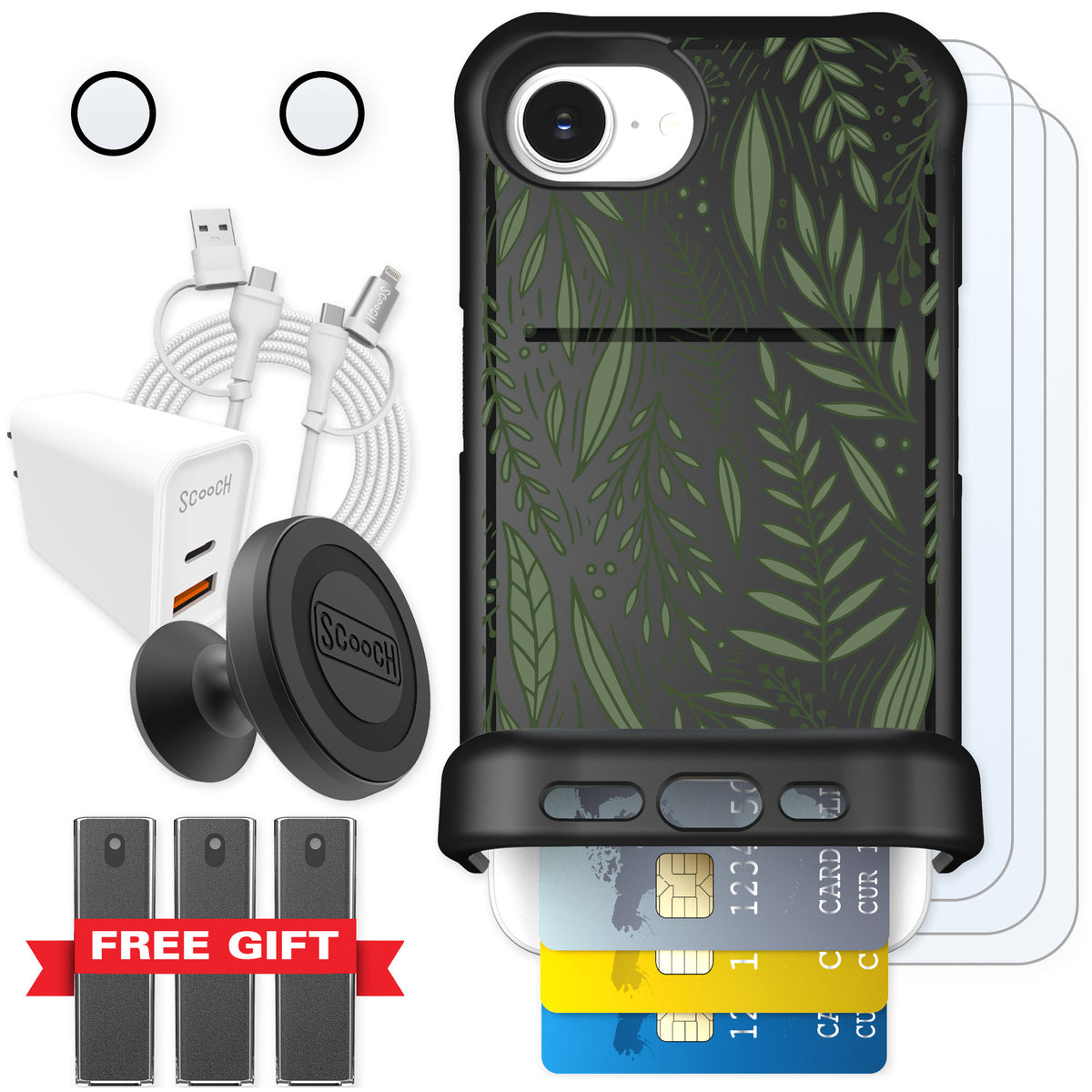 Scooch Wingmate Willow Garden for iPhone 16e — Ultimate Bundle