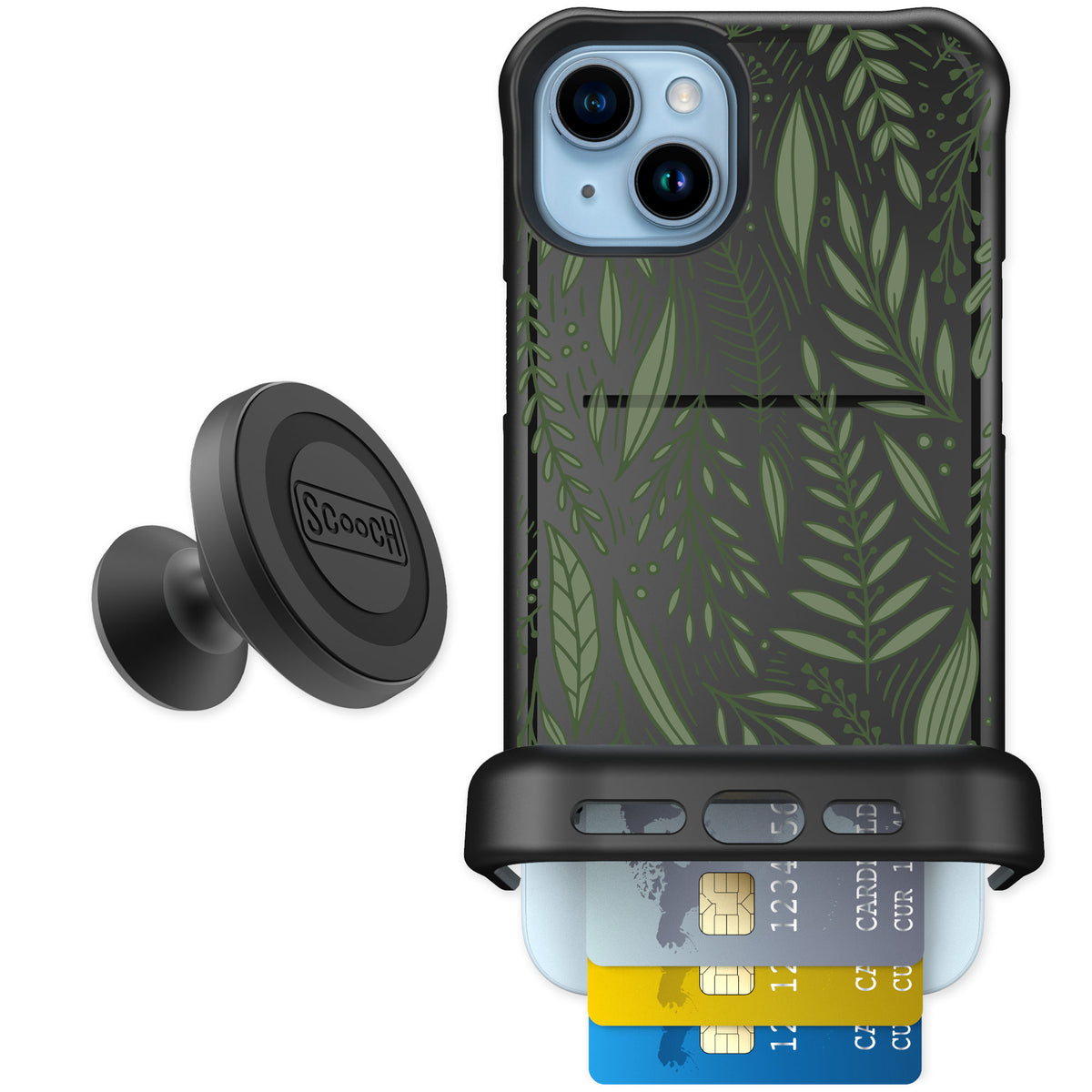 Scooch Wingmate Willow Garden for iPhone 15 Plus — Starter Bundle