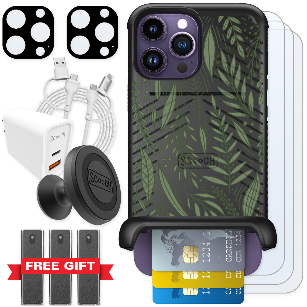 Scooch Wingmate Willow Garden for iPhone 14 Pro Max — Ultimate Bundle