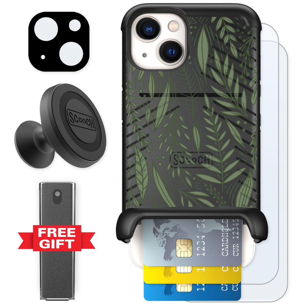 Scooch Wingmate Willow Garden for iPhone 13 — Defender Bundle