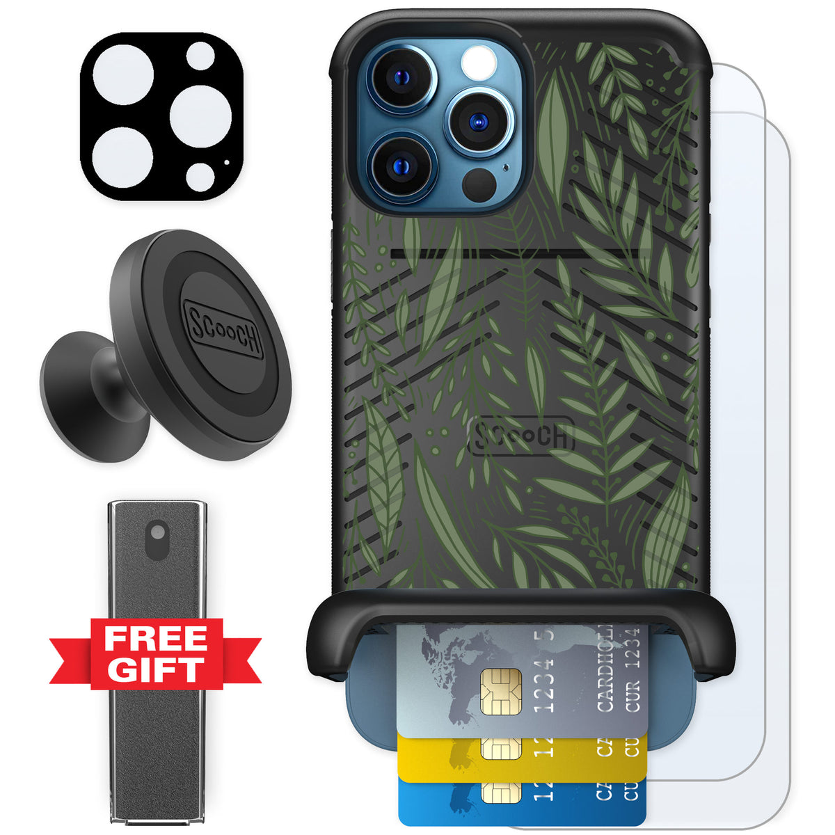 Scooch Wingmate Willow Garden for iPhone 12 Pro — Defender Bundle
