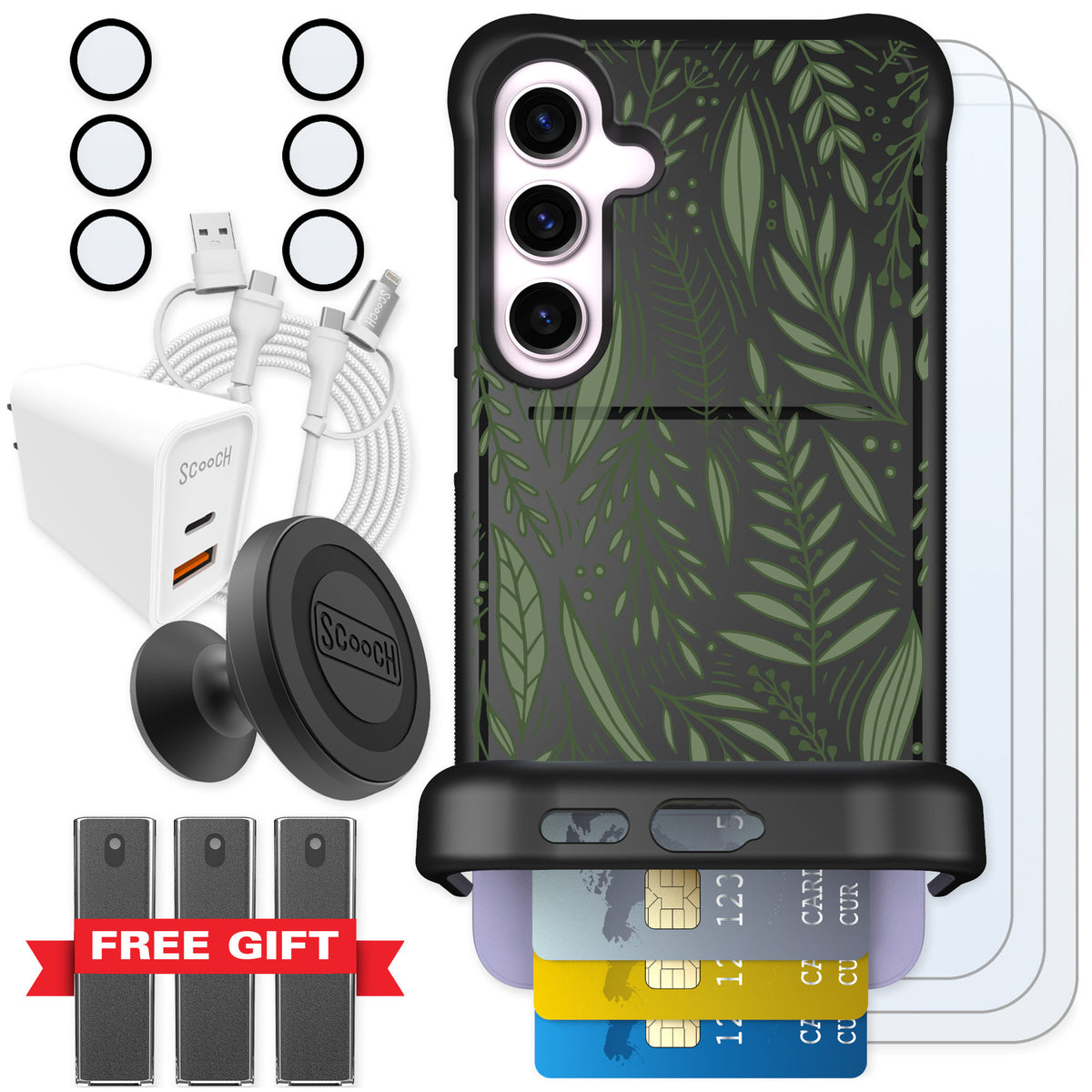 Scooch Wingmate Willow Garden for Galaxy S24+ — Ultimate Bundle