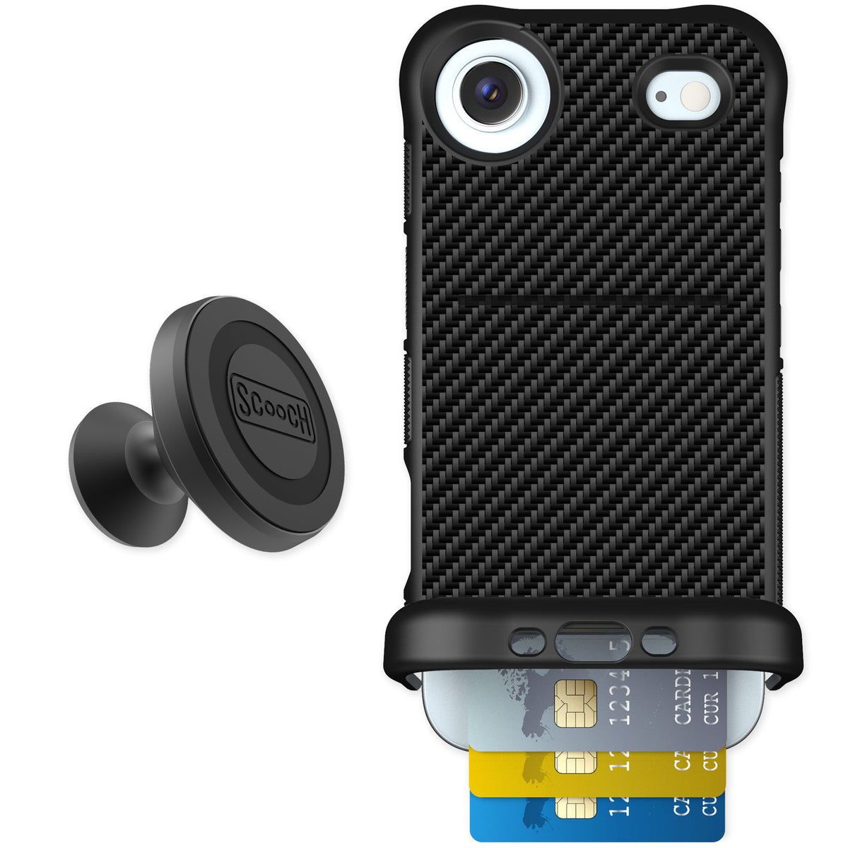 Scooch Wingmate Carbon Fiber for iPhone Air — Starter Bundle