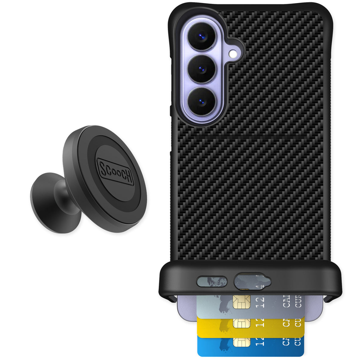 Scooch Wingmate Carbon Fiber for Galaxy S26+ — Starter Bundle