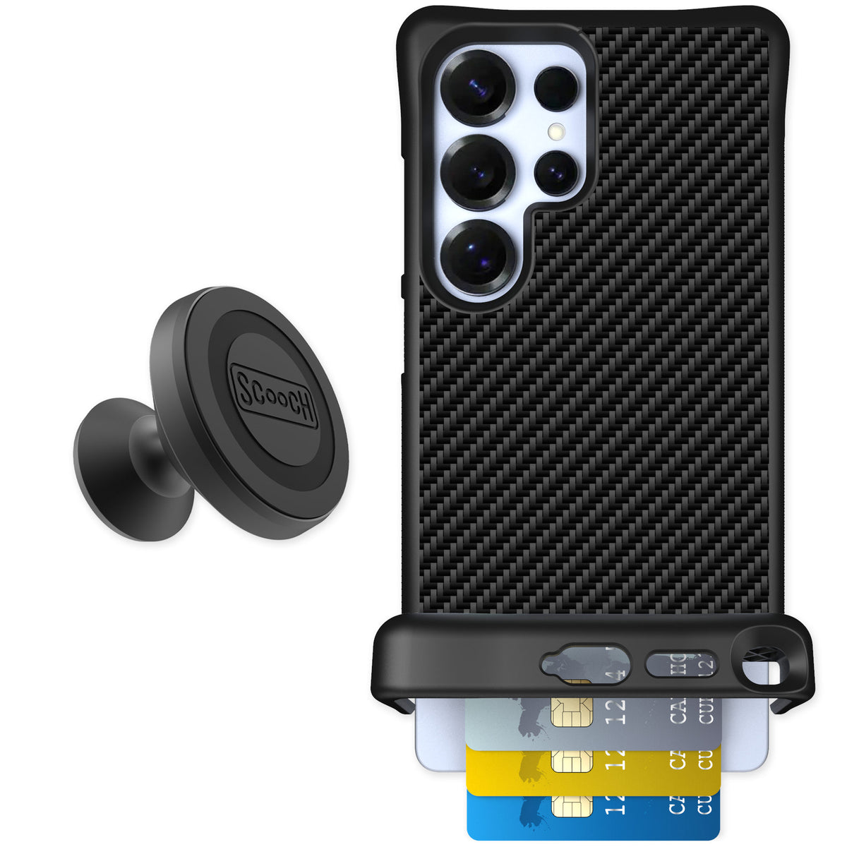Scooch Wingmate Carbon Fiber for Galaxy S25 Ultra — Starter Bundle