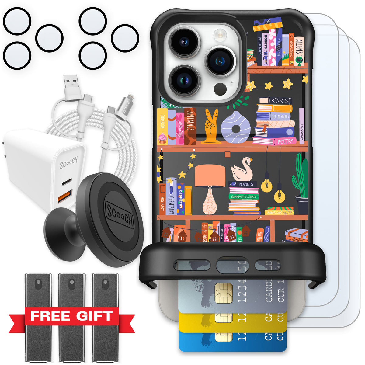 Scooch Wingmate Little Library for iPhone 15 Pro Max — Ultimate Bundle
