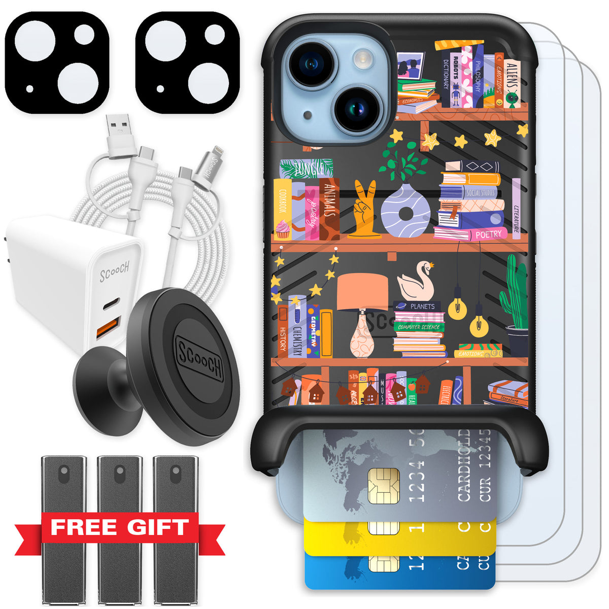 Scooch Wingmate Little Library for iPhone 14 — Ultimate Bundle