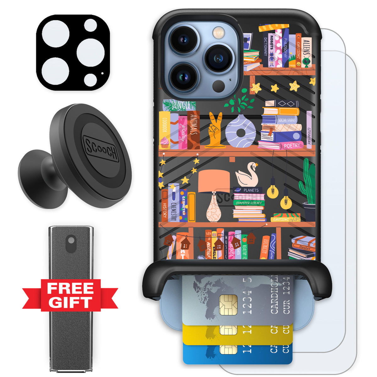 Scooch Wingmate Little Library for iPhone 13 Pro Max — Defender Bundle