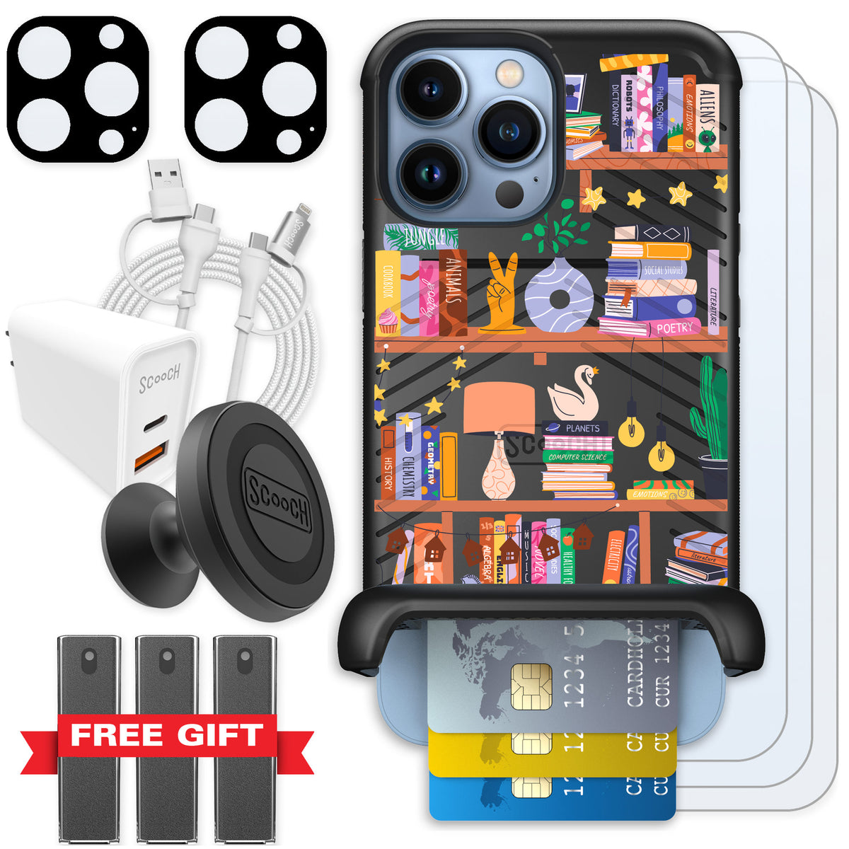 Scooch Wingmate Little Library for iPhone 13 Pro Max — Ultimate Bundle
