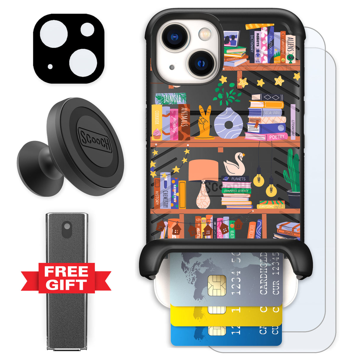 Scooch Wingmate Little Library for iPhone 13 — Defender Bundle