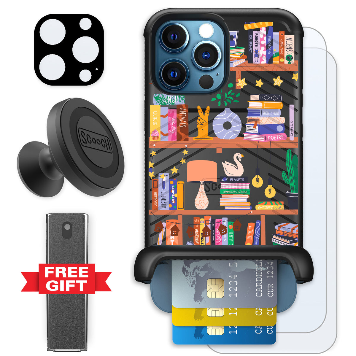 Scooch Wingmate Little Library for iPhone 12 Pro — Defender Bundle