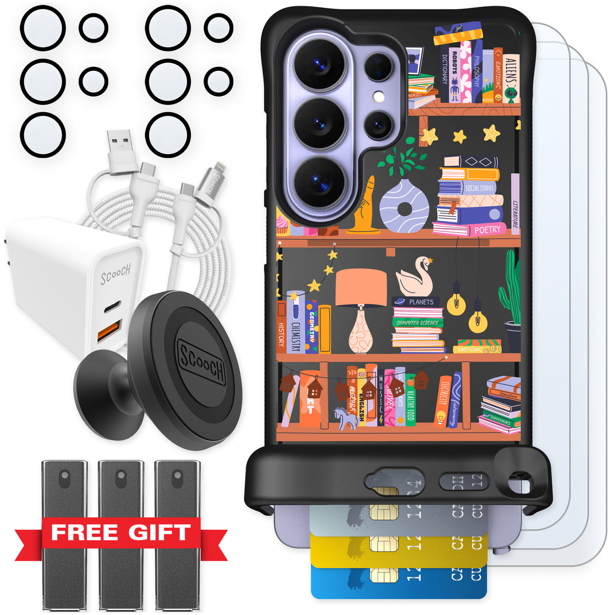Scooch Wingmate Little Library for Galaxy S26 Ultra — Ultimate Bundle
