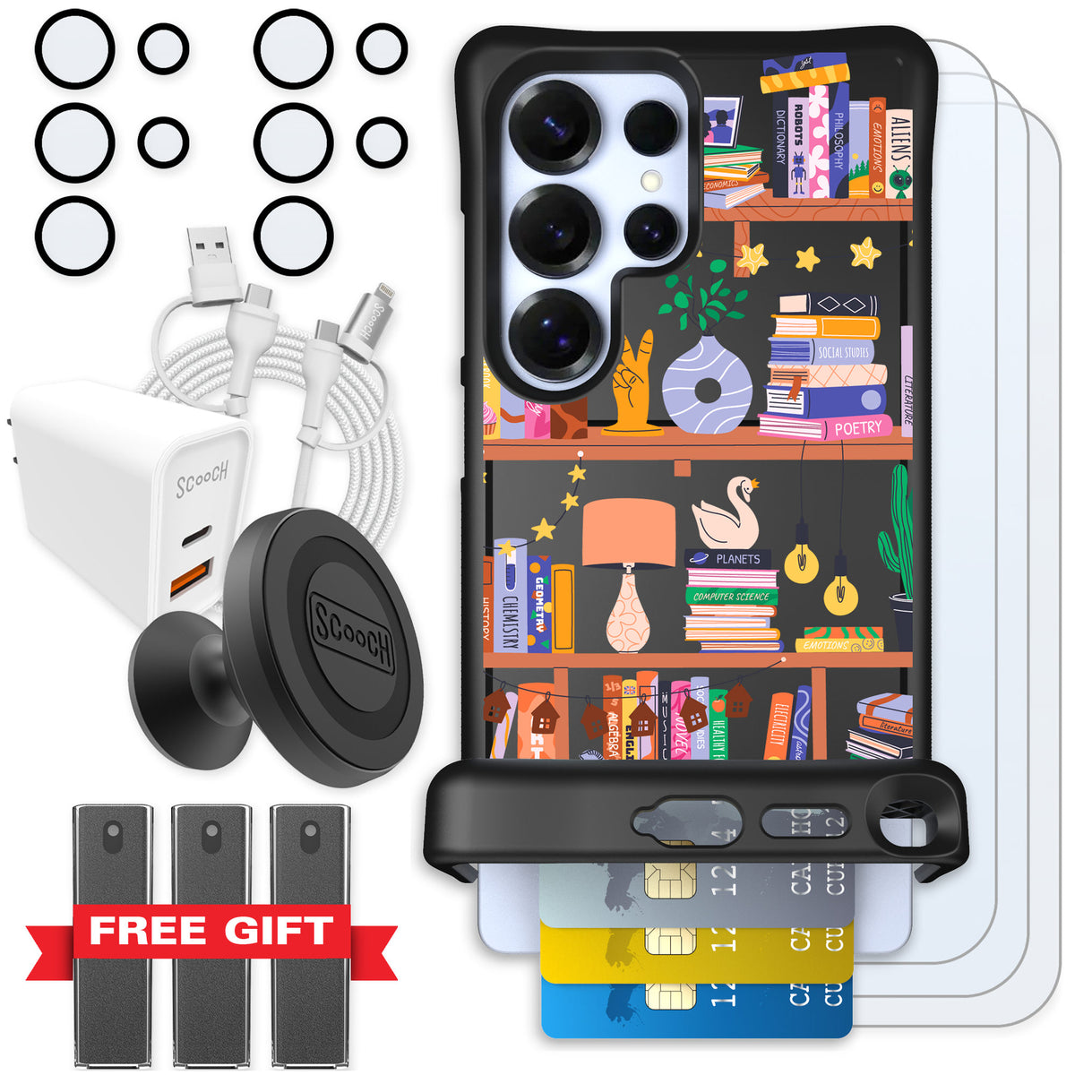 Scooch Wingmate Little Library for Galaxy S25 Ultra — Ultimate Bundle