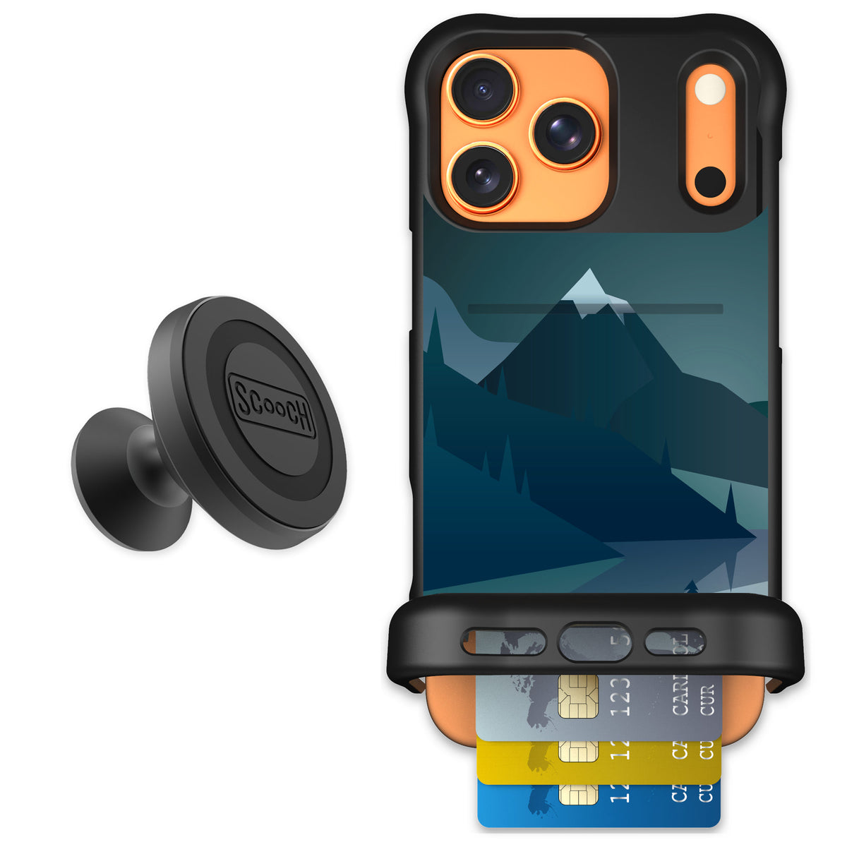 Scooch Wingmate Midnight Ridge for iPhone 17 Pro Max — Starter Bundle