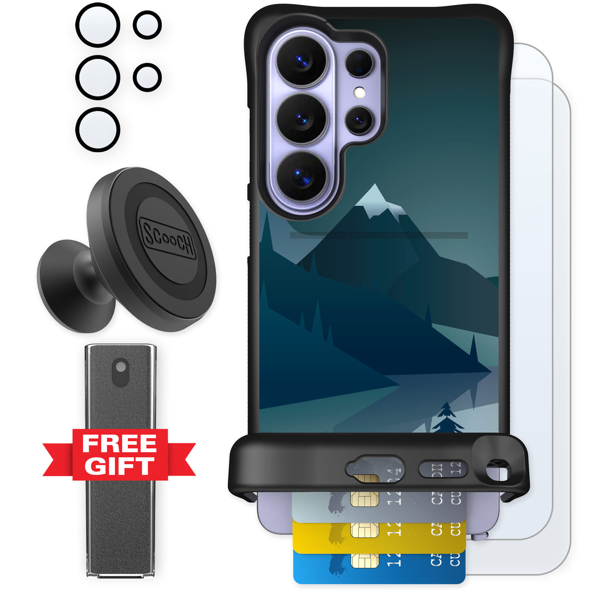 Scooch Wingmate Midnight Ridge for Galaxy S26 Ultra — Defender Bundle