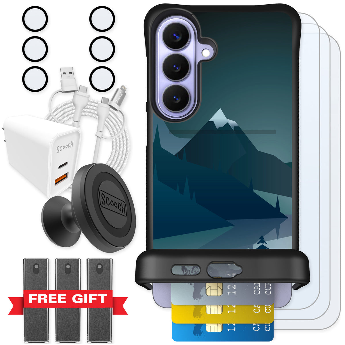 Scooch Wingmate Midnight Ridge for Galaxy S26+ — Ultimate Bundle