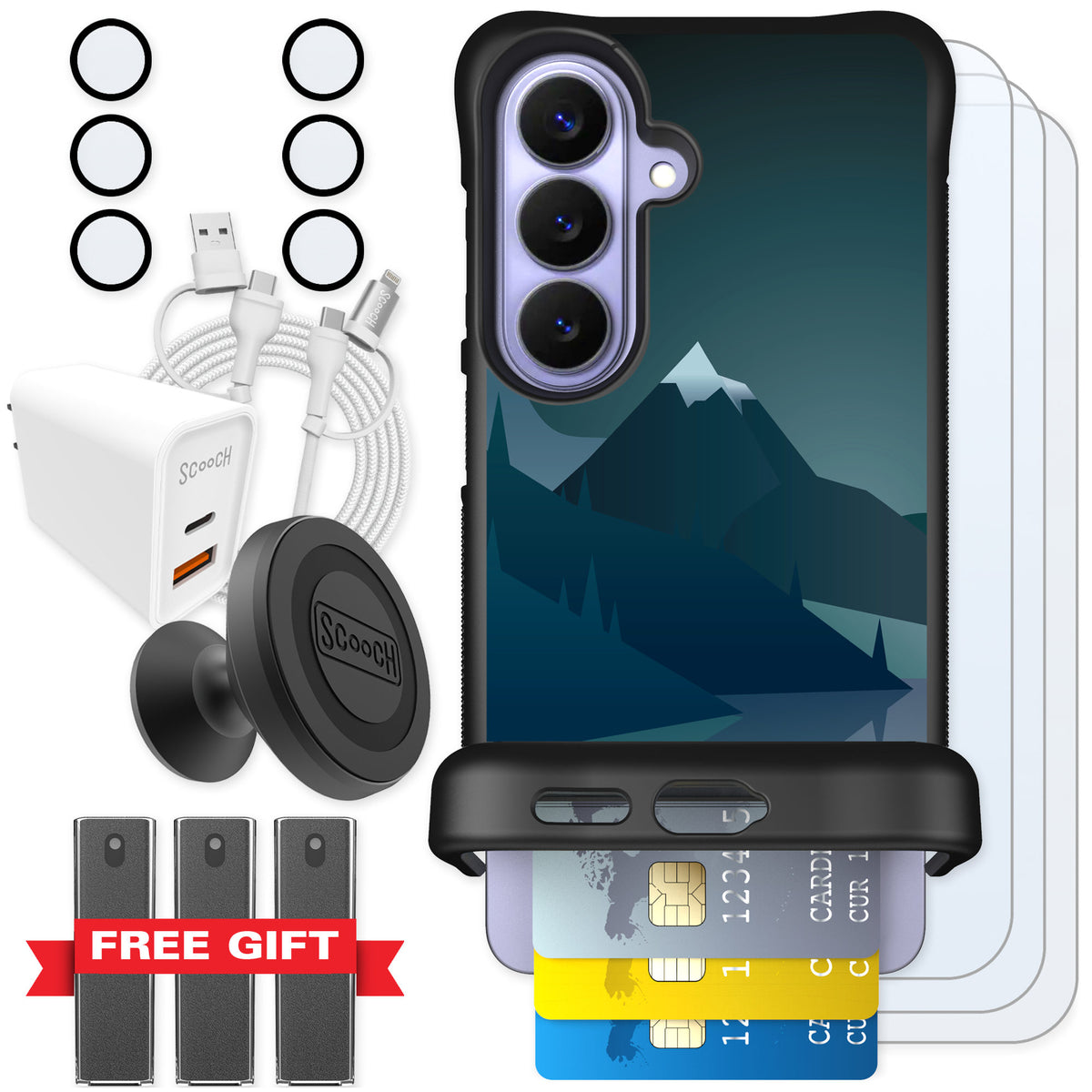 Scooch Wingmate Midnight Ridge for Galaxy S26 — Ultimate Bundle