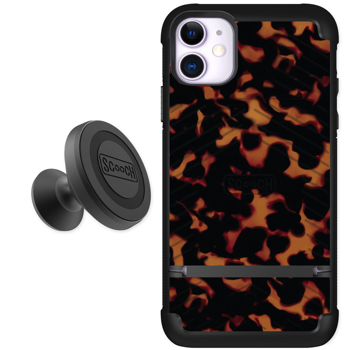 Scooch Wingmate Tortoise Shell for iPhone 11 — Starter Bundle