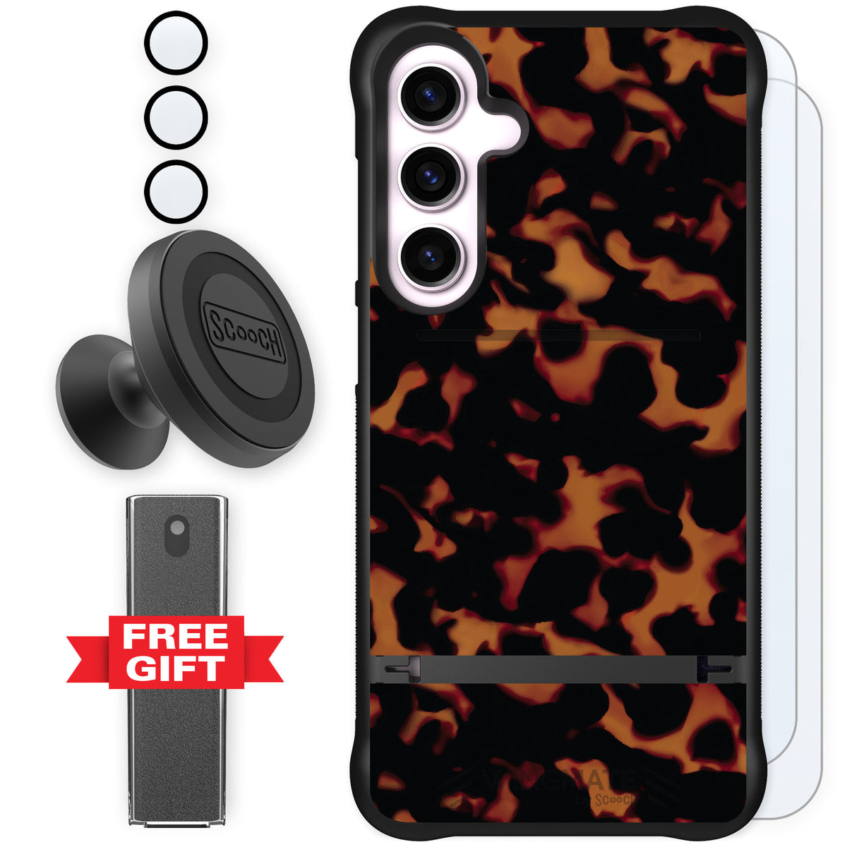 Scooch Wingmate Tortoise Shell for Galaxy S24+ — Defender Bundle