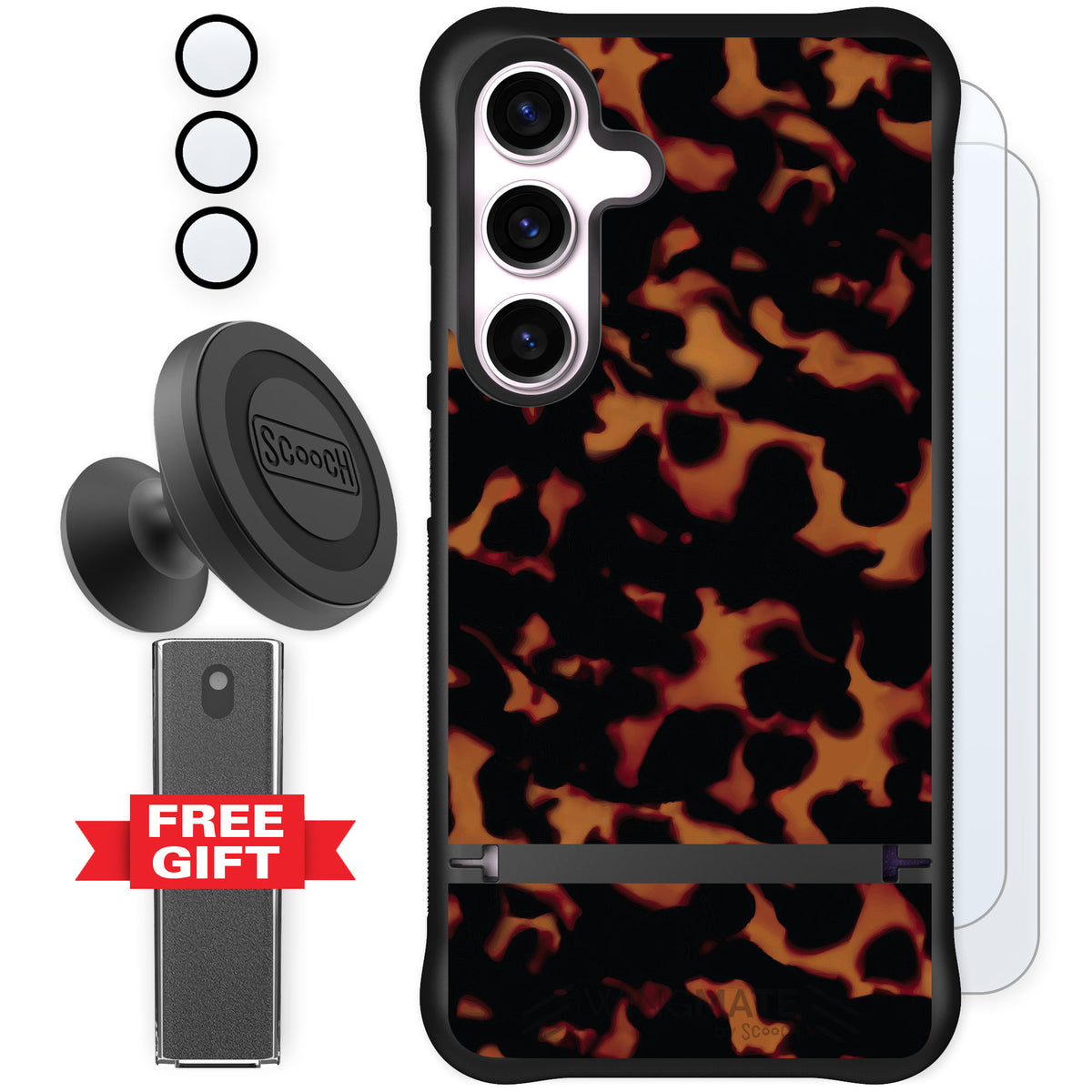 Scooch Wingmate Tortoise Shell for Galaxy S24 — Defender Bundle