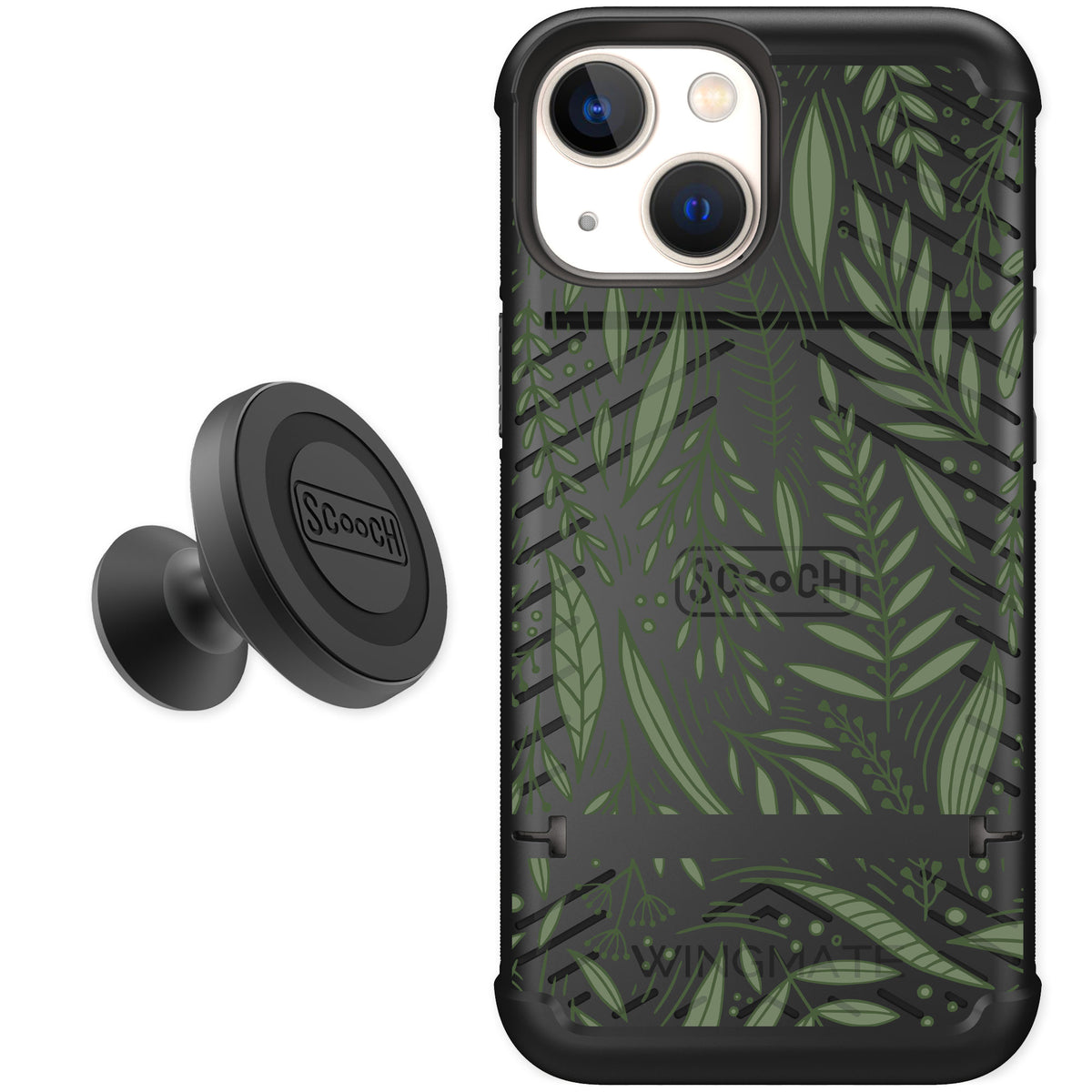 Scooch Wingmate Willow Garden for iPhone 13 mini — Starter Bundle