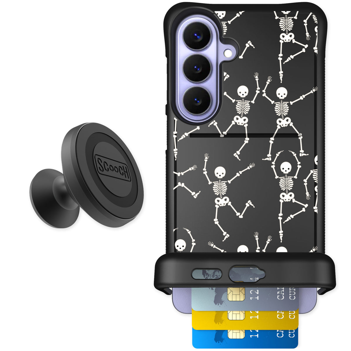 Scooch Wingmate Swinging Skeletons for Galaxy S26+ — Starter Bundle