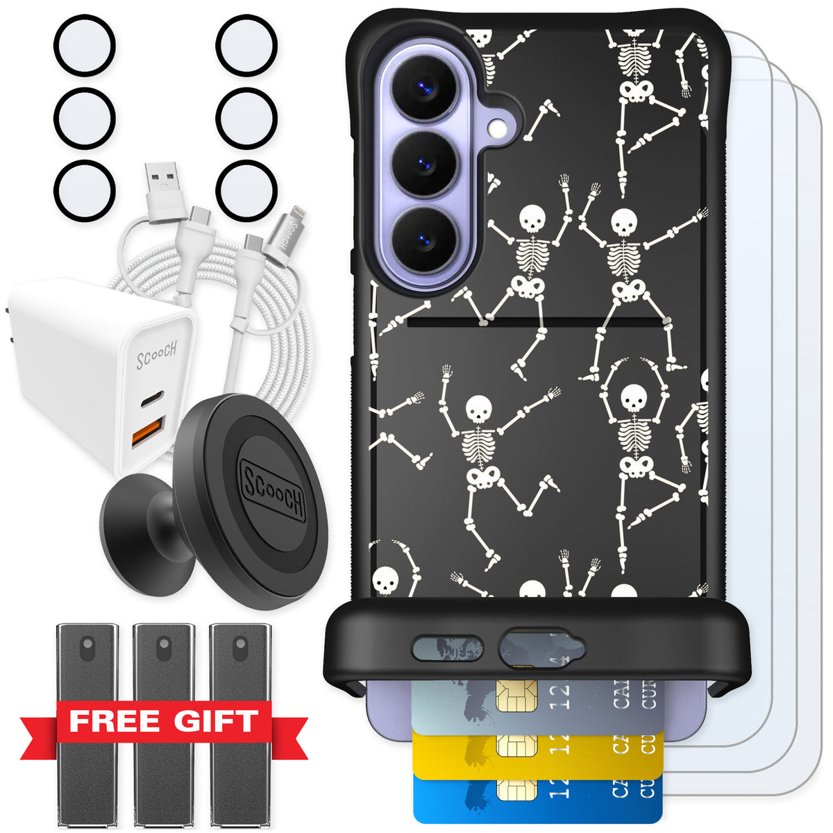 Scooch Wingmate Swinging Skeletons for Galaxy S26+ — Ultimate Bundle
