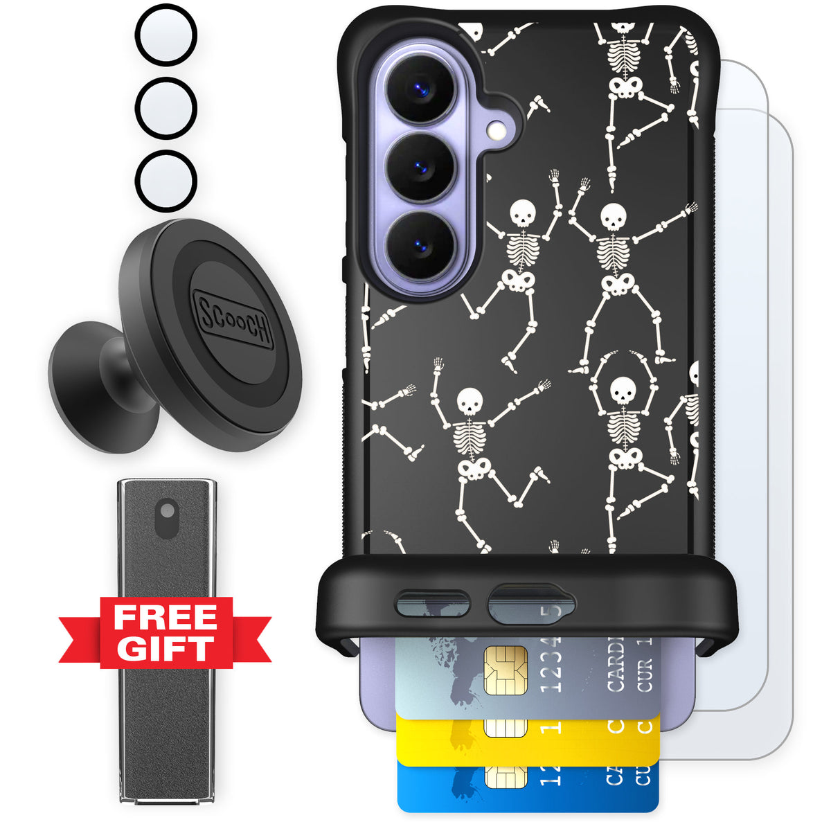 Scooch Wingmate Swinging Skeletons for Galaxy S26 — Defender Bundle