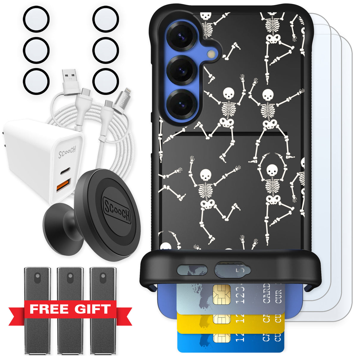 Scooch Wingmate Swinging Skeletons for Galaxy S25+ — Ultimate Bundle