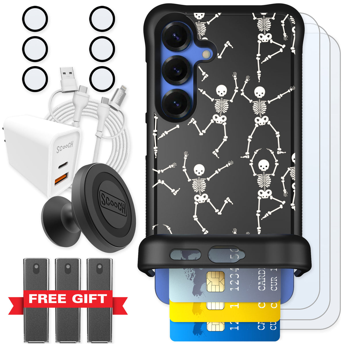 Scooch Wingmate Swinging Skeletons for Galaxy S25 — Ultimate Bundle