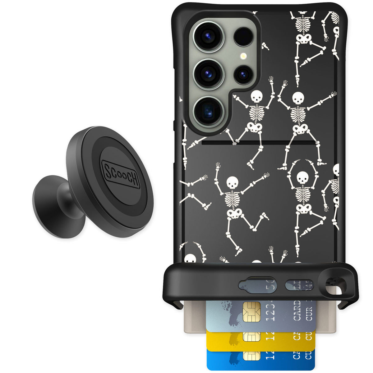 Scooch Wingmate Swinging Skeletons for Galaxy S24 Ultra — Starter Bundle