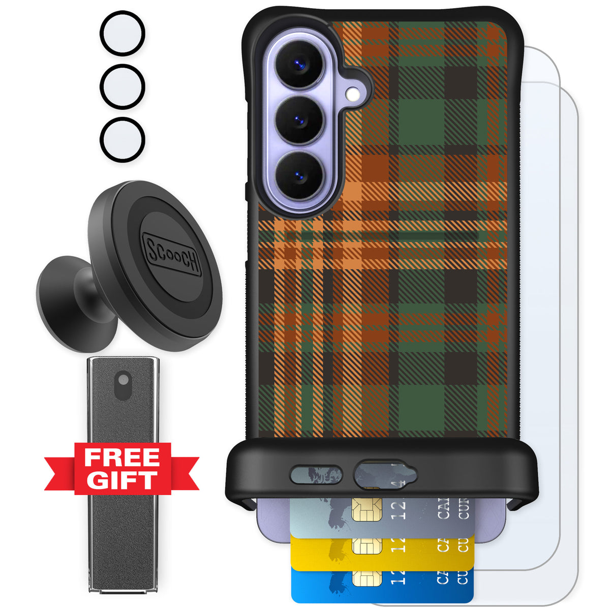 Scooch Wingmate Fall Flannel for Galaxy S26+ — Defender Bundle