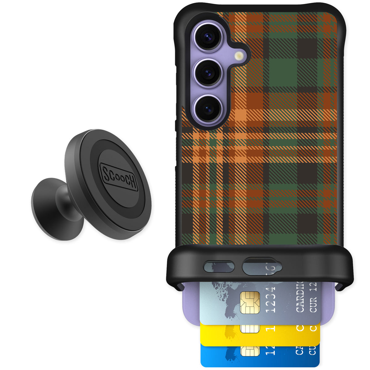 Scooch Wingmate Fall Flannel for Galaxy S24 — Starter Bundle