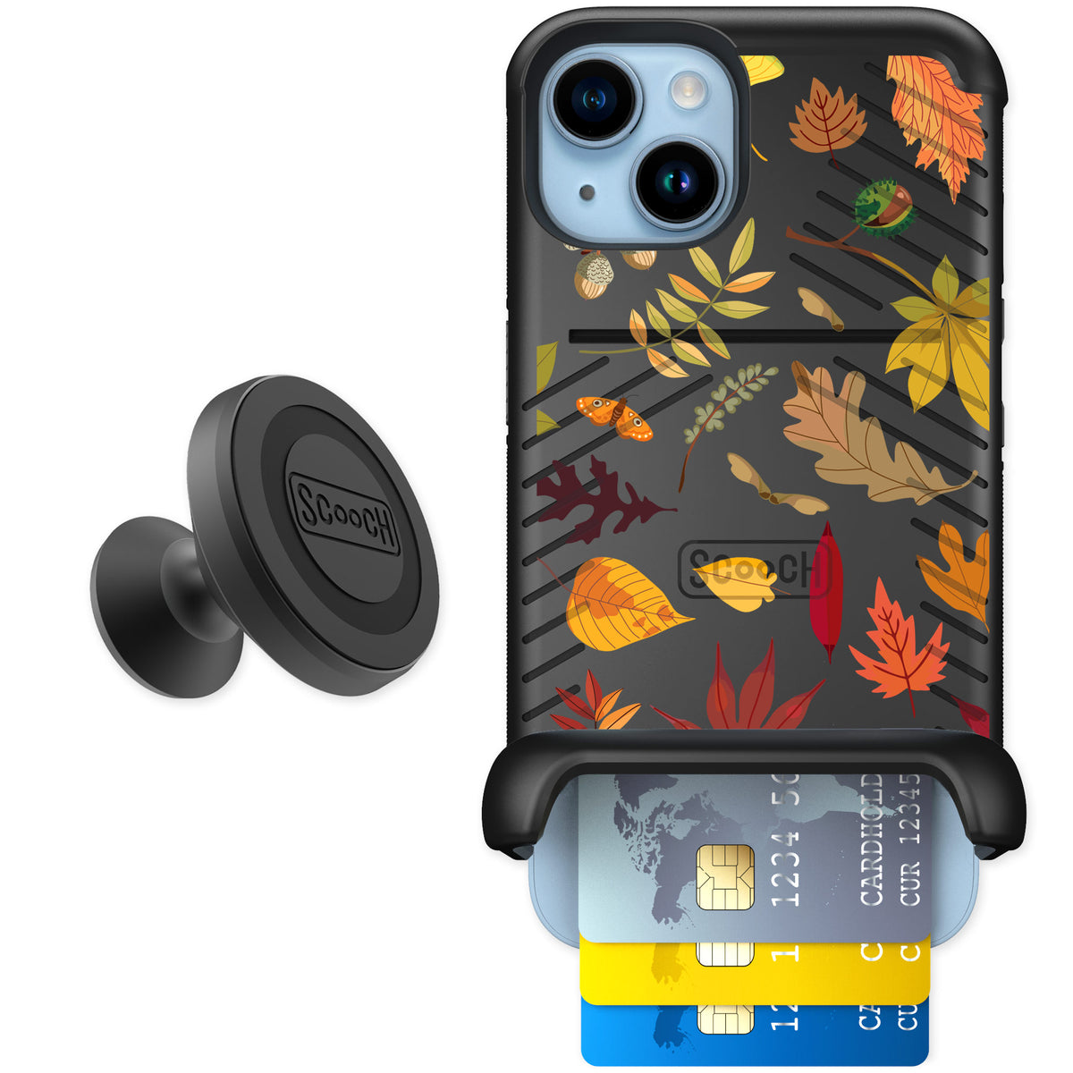 Scooch Wingmate Autumn Leaves for iPhone 14 — Starter Bundle