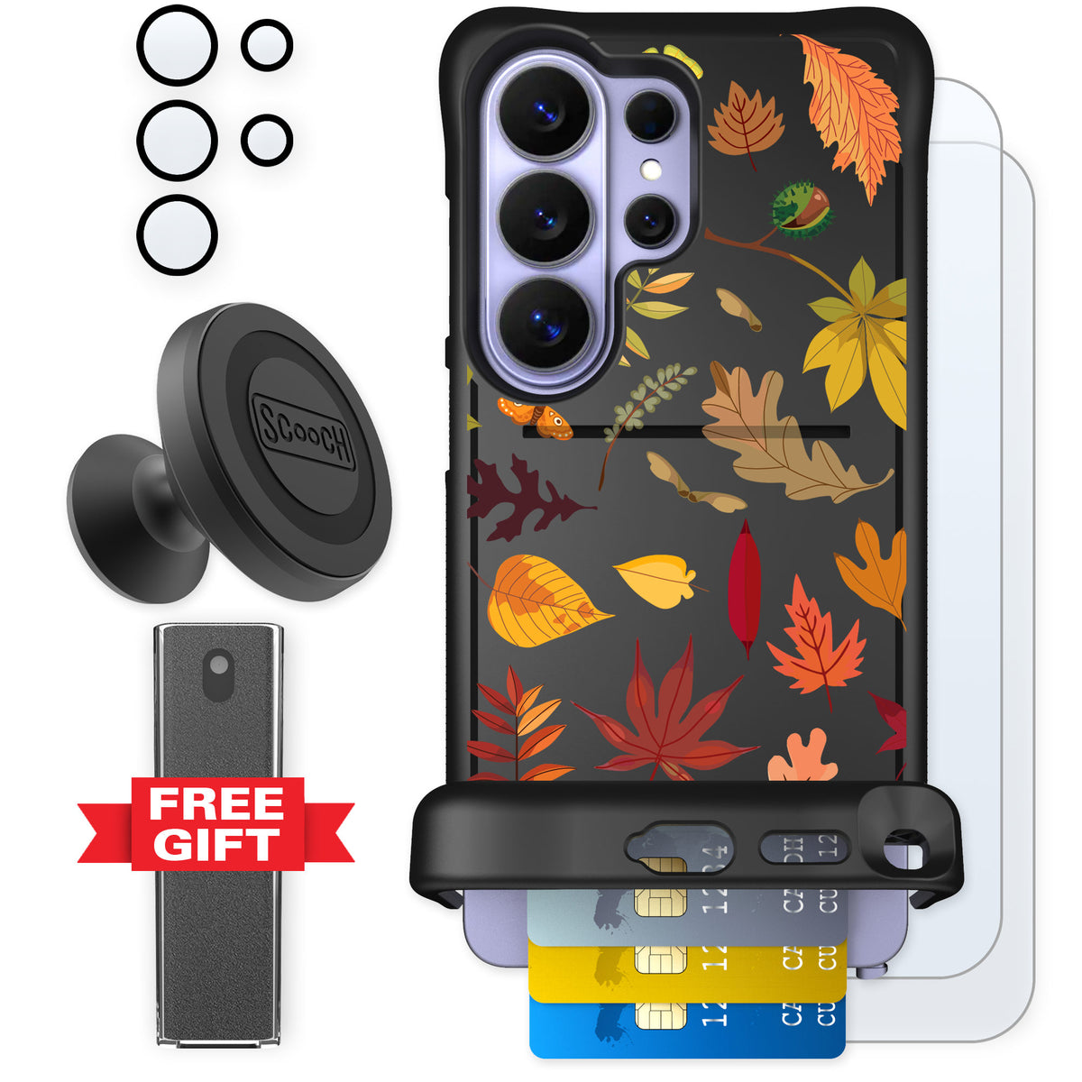 Scooch Wingmate Autumn Leaves for Galaxy S26 Ultra — Defender Bundle