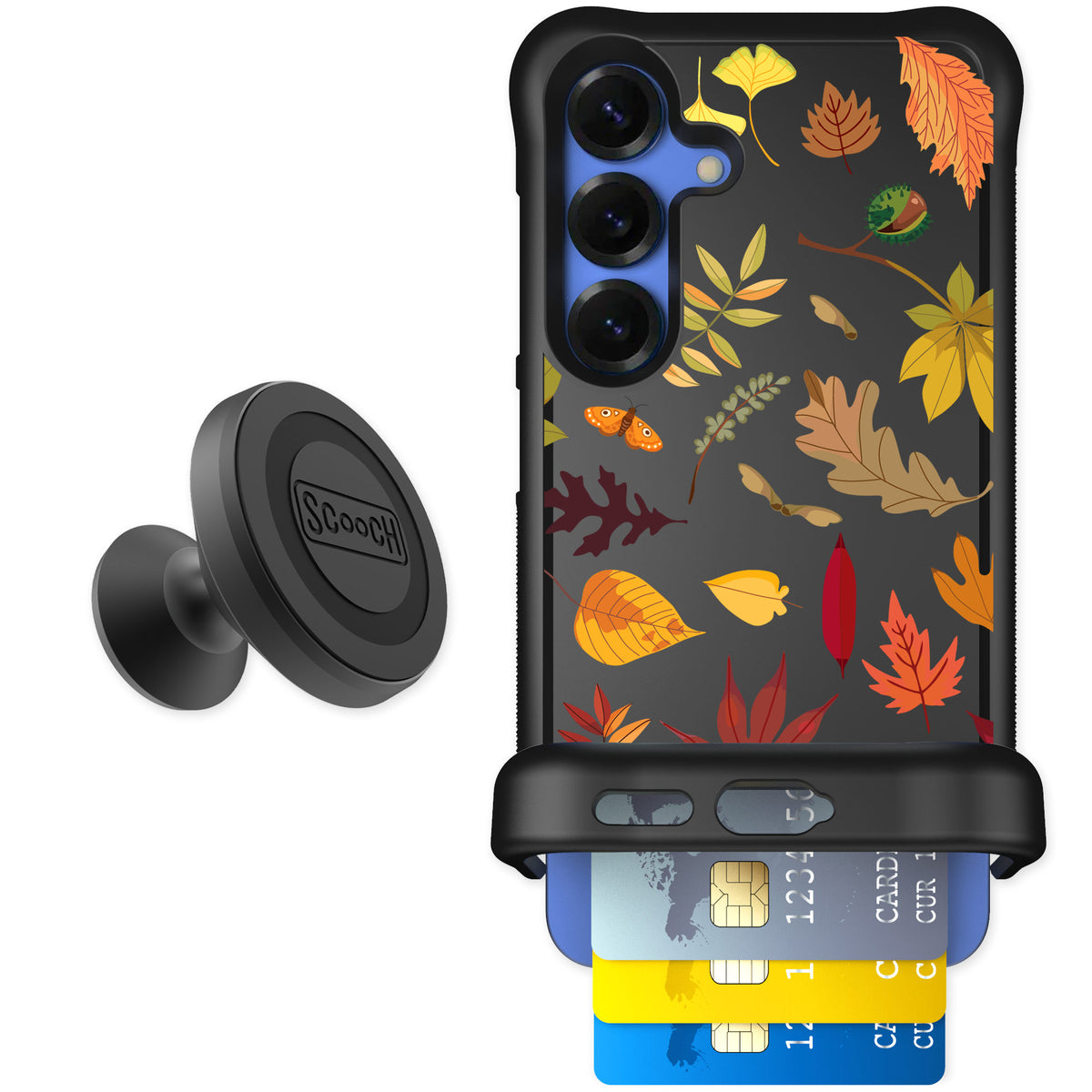 Scooch Wingmate Autumn Leaves for Galaxy S25 — Starter Bundle