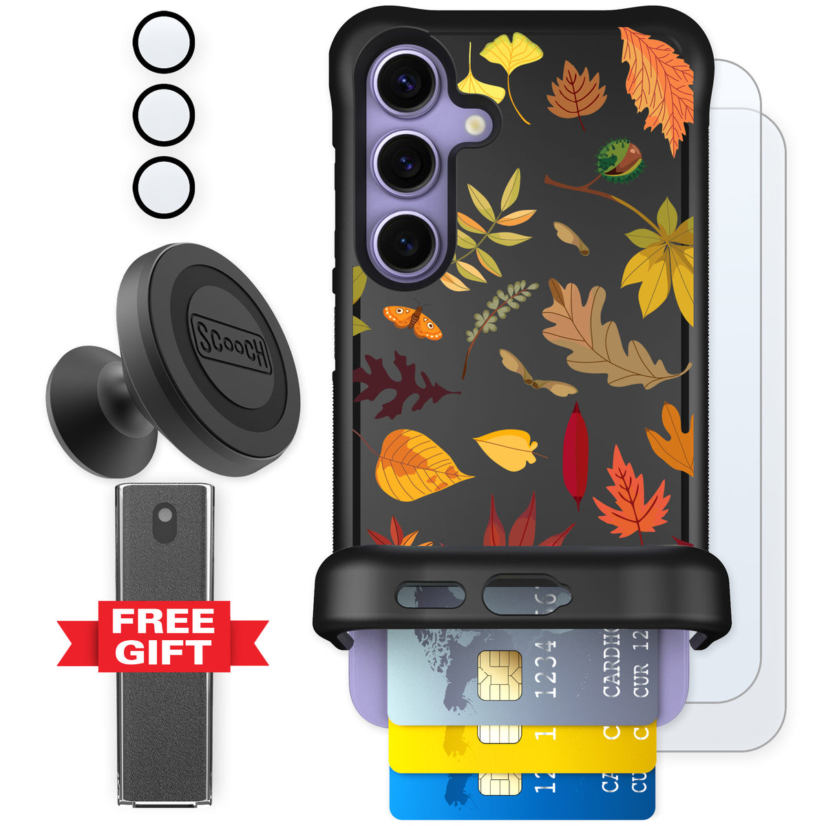 Scooch Wingmate Autumn Leaves for Galaxy S24 — Defender Bundle