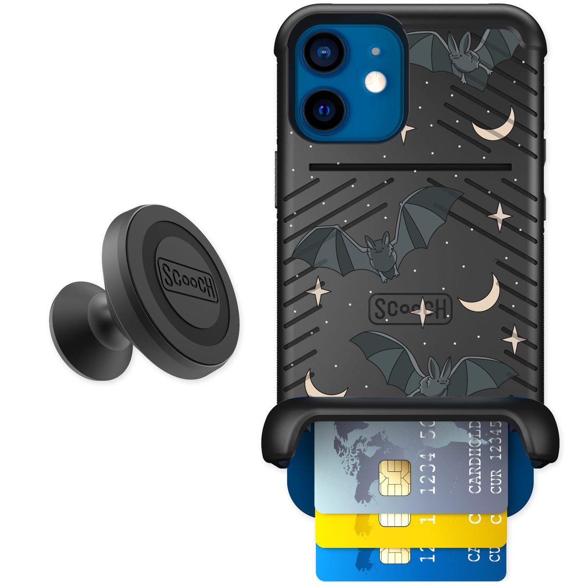 Scooch Wingmate Batty Skies for iPhone 12 — Starter Bundle