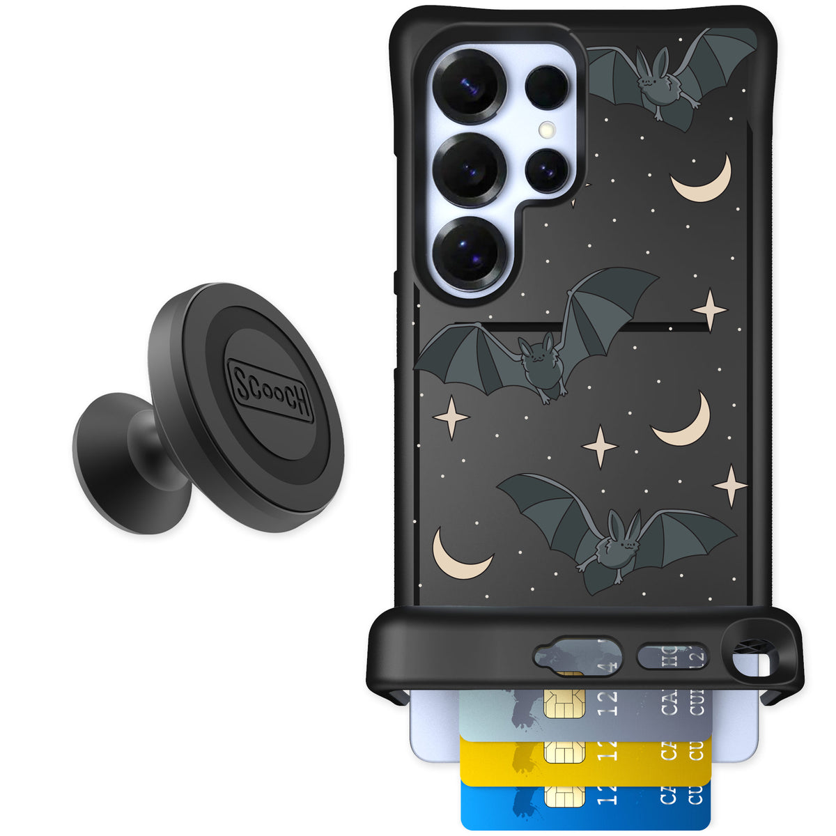 Scooch Wingmate Batty Skies for Galaxy S25 Ultra — Starter Bundle