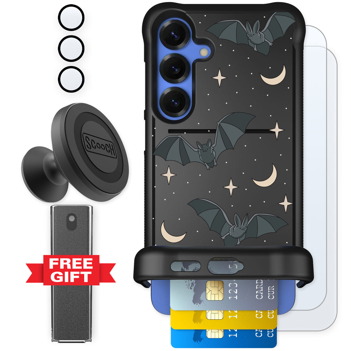 Scooch Wingmate Batty Skies for Galaxy S25+ — Defender Bundle