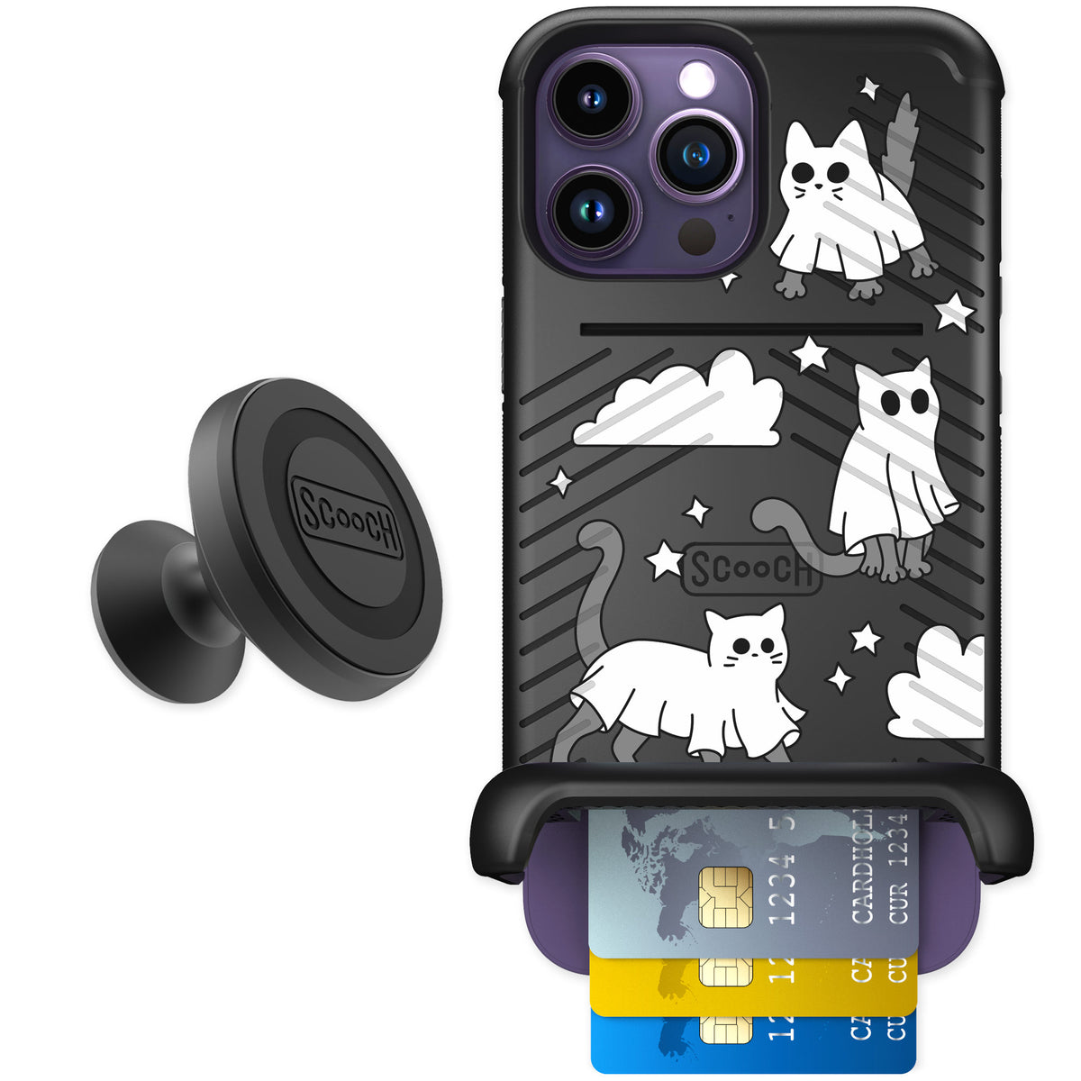 Scooch Wingmate Scaredy Cats for iPhone 14 Pro Max — Starter Bundle