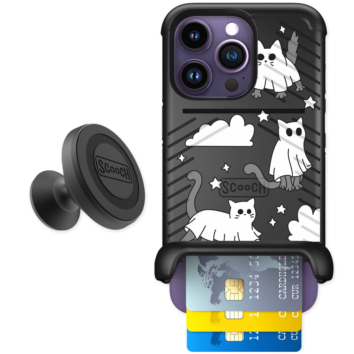 Scooch Wingmate Scaredy Cats for iPhone 14 Pro — Starter Bundle