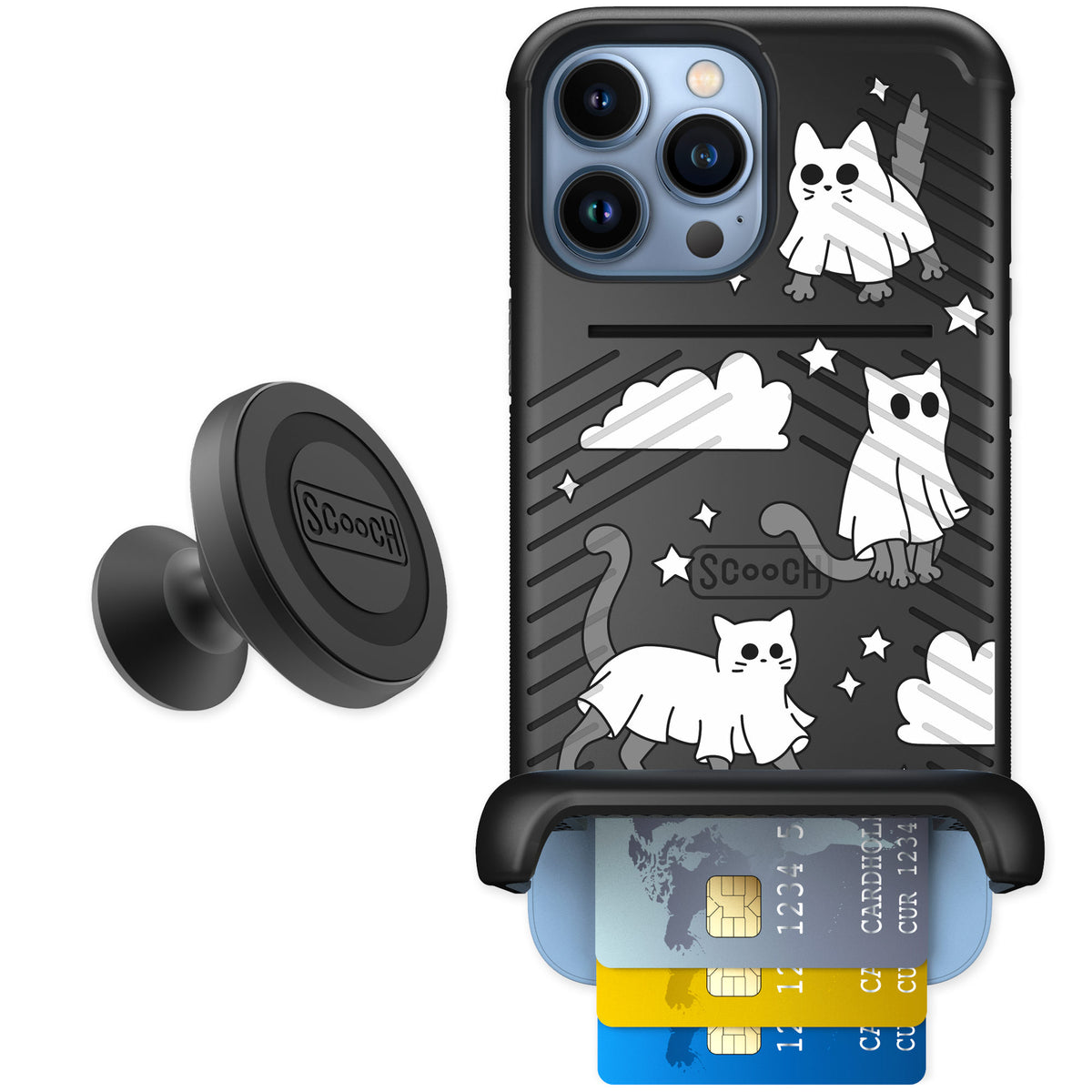 Scooch Wingmate Scaredy Cats for iPhone 13 Pro Max — Starter Bundle