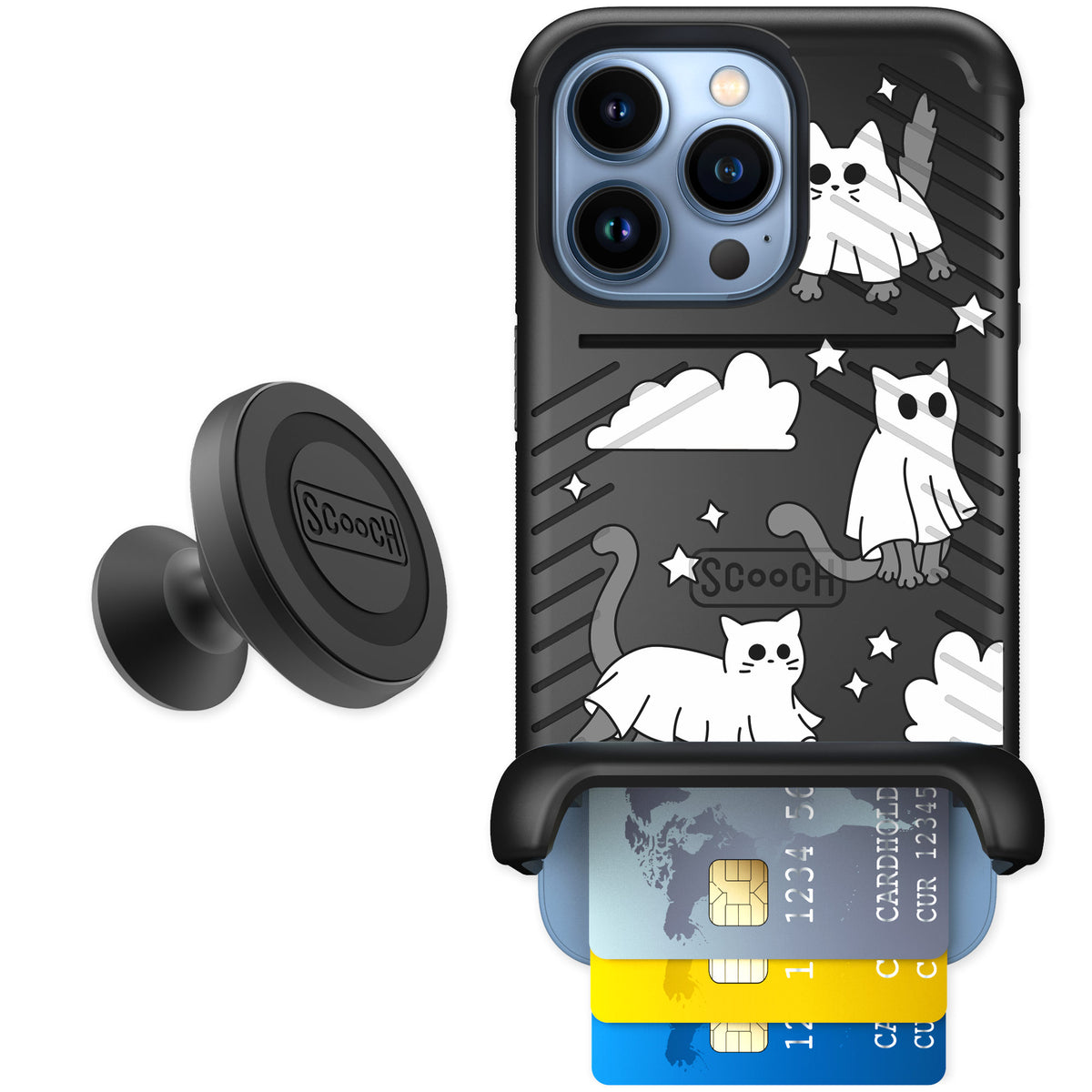Scooch Wingmate Scaredy Cats for iPhone 13 Pro — Starter Bundle